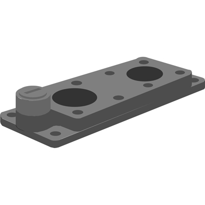 ABB 1SCA022281R3720 Фланец OEZXC2R с 2 отв. для сальников OEZXX_R установка на С-отверстия во фланцах OEZXP_C
