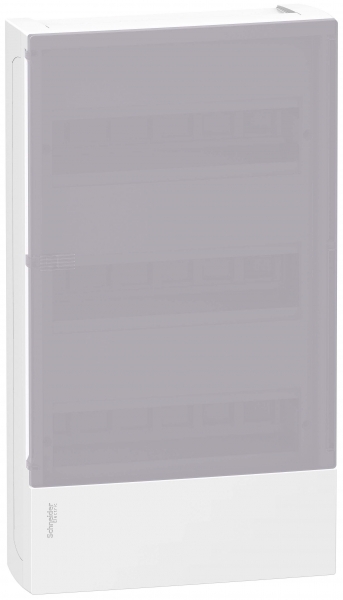 Schneider Electric MIP12312S MINI PRAGMA ЩИТ НАВЕСНОЙ С ПРОЗРАЧ. ДВ. 3РЯД/36МОД,IP40,IK07,63А,2 клеммы,Италия