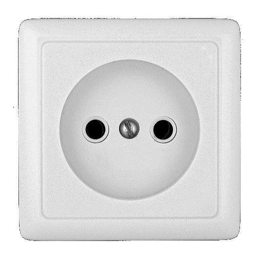 Systeme Electric RA10-131I-B ХИТ О/У РОЗЕТКА без заземления без шторок ИЗОЛ.ПЛ 10А, 250В, БЕЛЫЙ. Россия