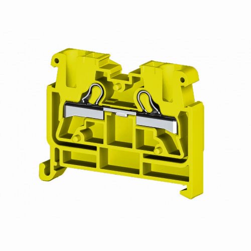 KLEMSAN 307493 Миниклеммник пруж. быстрозажимной (Push in), 2,5 мм.кв., на din-рейку 35 мм, (желтый); PYKMR 2,5