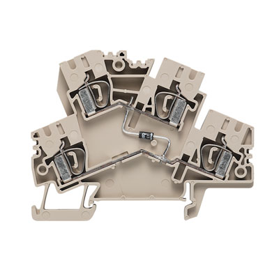 Weidmuller 8670520000 ZDK 4-2/D forward Исполнение: Z-серия, Клемма с электронными компонентами, Двухуровневая клемма, Расчетное сечение: 4 мм.кв, Пружинное соединение, Темно-бежевый
