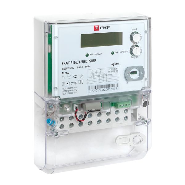 EKF 31501R Счётчик электрической энергии трехфазный многотарифный SKAT 315E/1-5(60) SIRP PROxima
