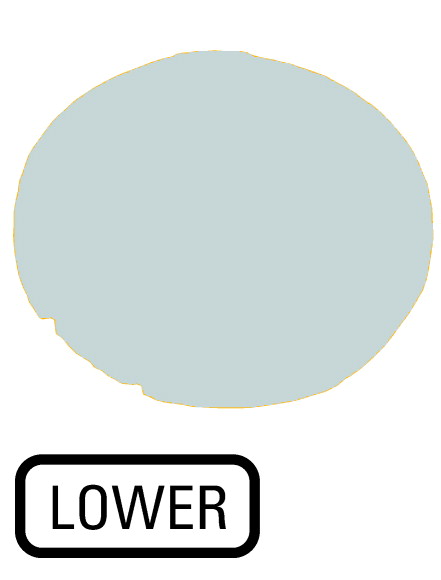 Линза в кнопки с подсветкой , плоская белая, нижняя (M22-XDL-W-GB18)