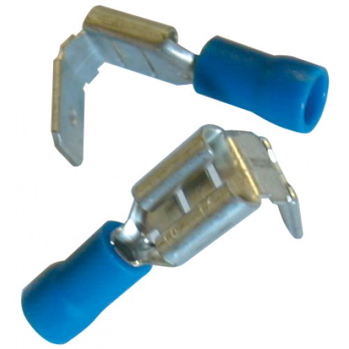 KLEMSAN 596010Z Наконечн. изол. 0,5-1,5 мм.кв., плоский гнездовой c ответвлением, 6,4х0,8;  KPB-1638