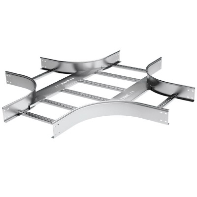 DKC LX8603KHDZ X-ответвитель 80х300 R-600 в комплекте с крепежными элементами и соединительными пластинами, необход