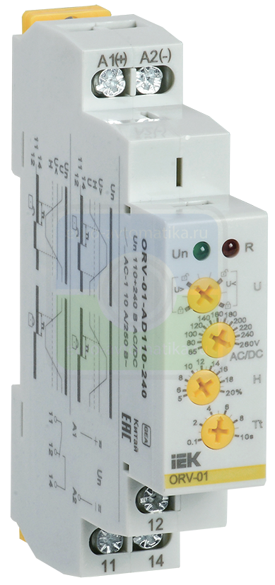 Реле напряжения ORV. 1ф 110-240 В AC/DC (ORV-01-AD110-240) Реле напряжения ORV. 1ф 110-240 В AC/DC (ORV-01-AD110-240)