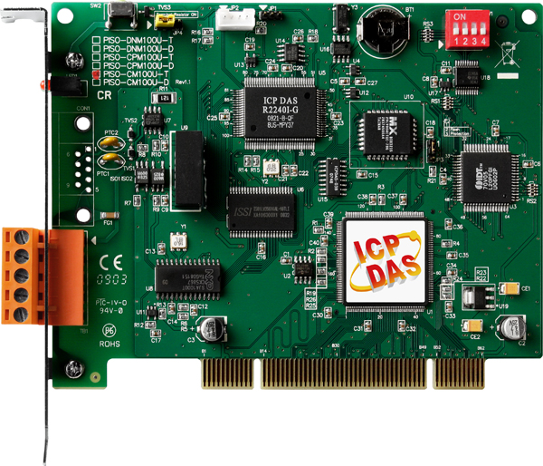 ICP DAS Плата PISO-CM100U-T CR Intelligent CAN interface with one Isolated Protection CAN Communication Port and 5-Pin Sc