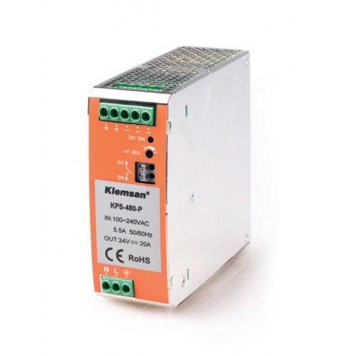 KLEMSAN 618055 Klemsan Источник питания; KPS-480-P; 1 Ph 24V 20A P