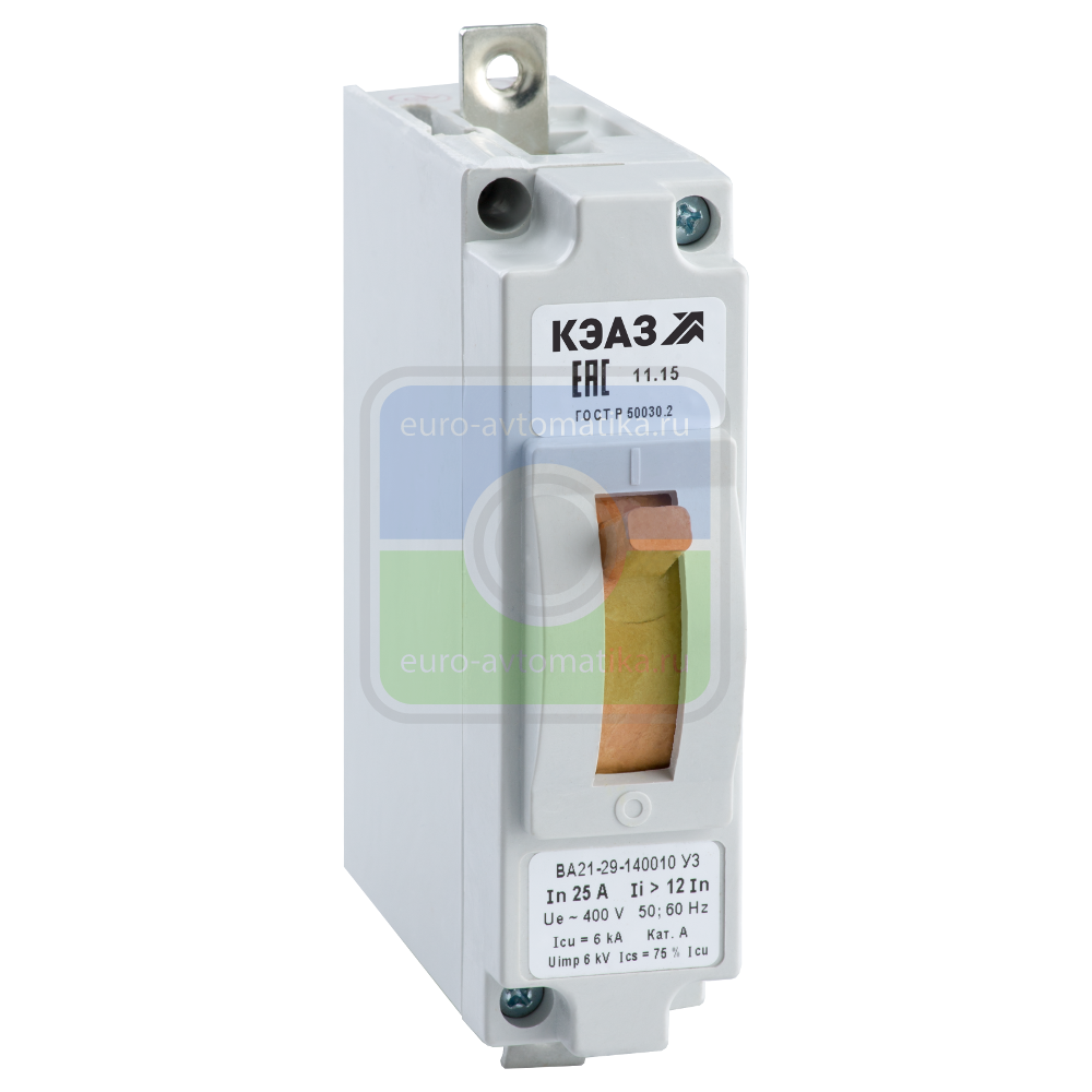 КЭАЗ 102074 Выключатель автоматический ВА21-29-140010-10А-12Iн-400AC-З/П-У3-КЭАЗ КЭАЗ 102074 Выключатель автоматический ВА21-29-140010-10А-12Iн-400AC-З/П-У3-КЭАЗ