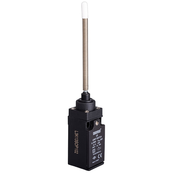L3K13SOP102 Выключатель концевой быстрого переключения многонаправленный с пластмассовой консолью, стальной пружиной, пластмассовый накнечник (1НО+1НЗ)