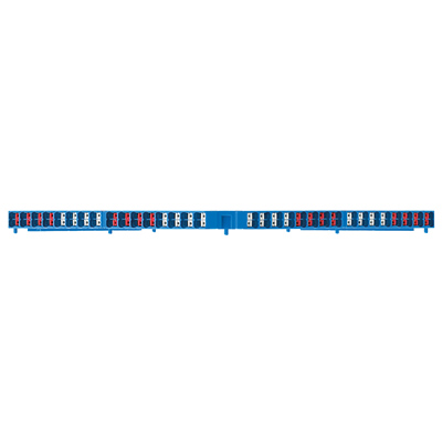 Weidmuller 1267800000 PRV 16 BL 35X15 WS/RT Исполнение: P-серия, Распределительные клеммы, Расчетное сечение: 1.5 мм.кв, Количество уровней: 16, Количество соединений: 64, Цвет: синий, Цвет элементов управления: белый-красный, TS 35 x 15