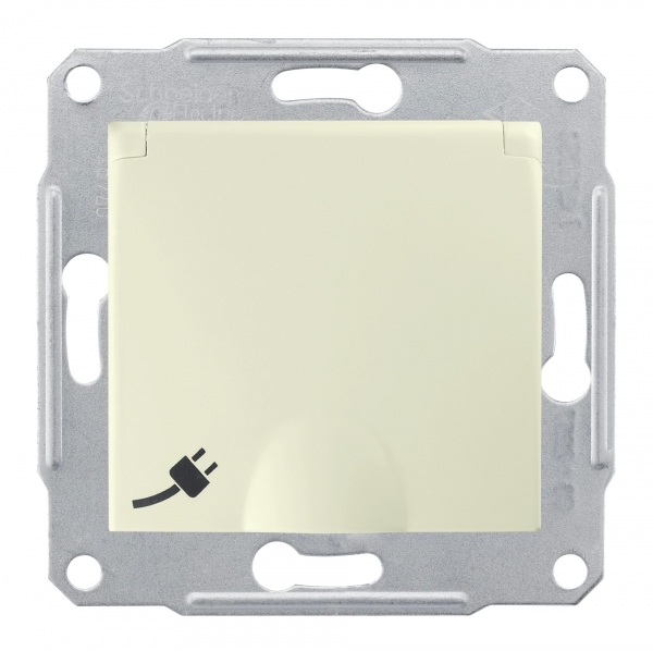 Schneider Electric SDN3100347 Розетка с/з с/ш с крыш., беж. IP44