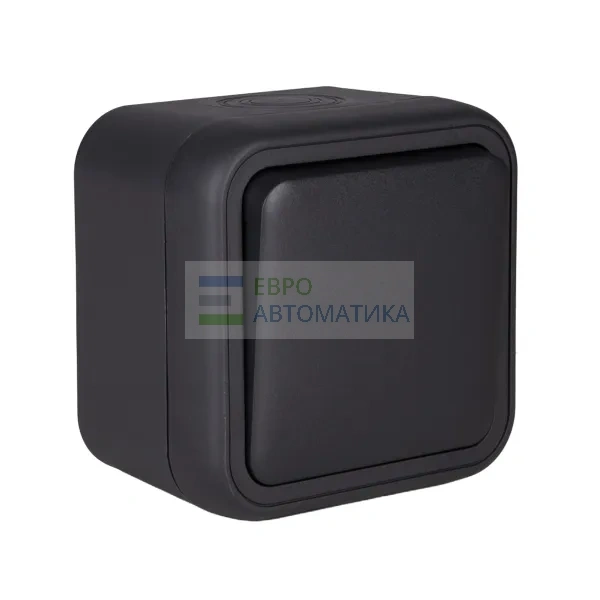 EKF BT1-SWA-13 Выключатель, одноклавишный, кнопочный, ОП, автоматические клеммы антрацит, Бронто EKF