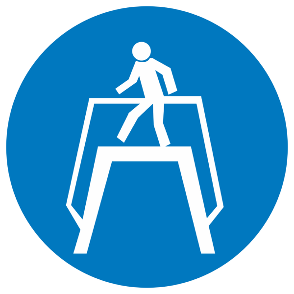 EKF pn-m-12 Знак пластик M12 "Переходить по надземному переходу" (200x200) ГОСТ 12.4.026-2015 EKF PROxima