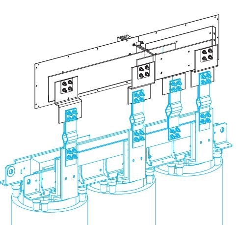 Schneider Electric KTC2000EL55 ВВОДНЫЙ БЛОК ДЛЯ СУХИХ ТРАНС. N5, 3L+N+PER, Cu, 2000А