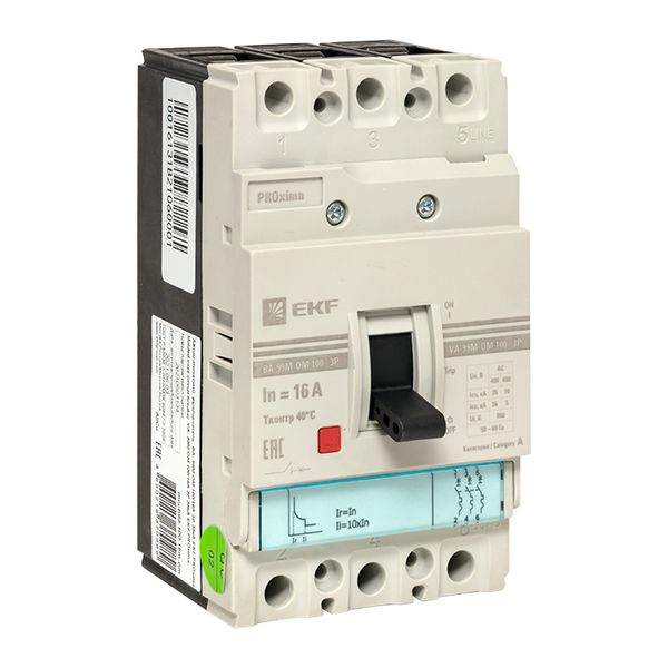 EKF mccb99-100-16m-om Выключатель автоматический ВА-99М РМРС 100/ 16А 3P 35кА EKF PROxima