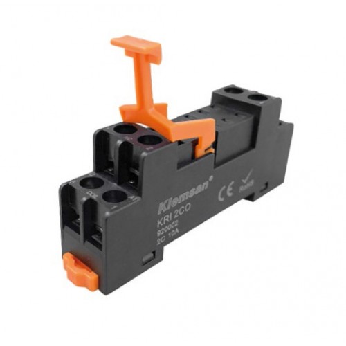 KLEMSAN 820271 KRI 2CO; Монтажная колодка на Дин-Рейку для реле KRI; 2C, 10А