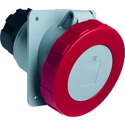 ABB 2CMA167442R1000 Розетка панельная с угловым унифицированным фланцем 263RAU6W, 63A, 2P+E, IP67, 6ч