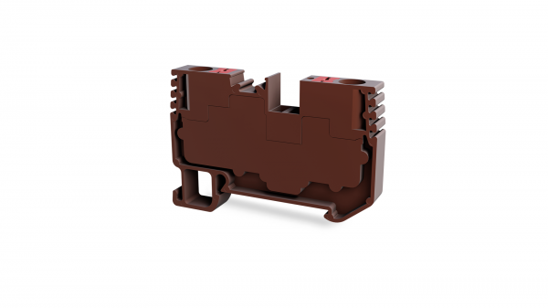 TBLOC 8000298011 - Клеммник на DIN-рейку (Push-in) 4 мм.кв. (коричневый); PFT 4