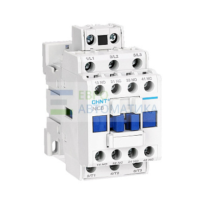 CHINT 572277 Контактор NC8-12/W 3P 12А AC/DC (48~130В) 1НО+1НЗ (R)