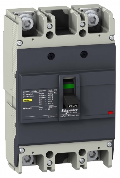 Schneider Electric EZC250H2225 3П2Т АВТ. ВЫКЛ. EZC250 36 KA/415В 225 A
