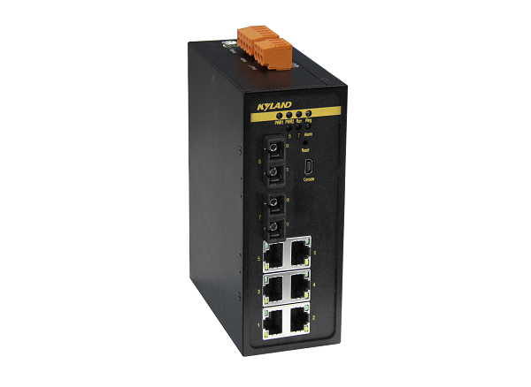 Kyland Коммутатор SICOM3000A-LITE-2S6T-SC80-L3-L3 300071527 2 100Base-FX single mode fiber ports, SC connector, 1550nm, 80km, 6 10/100Base-TX ports, Console Port Mini USB, 24VDC(18-36VDC) dual redundant power supplies