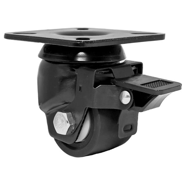 EKF ROL-B10-01B-050-102B-CUA Ролик с тормозом D50 мм стат. нагрузка 300 кг черный