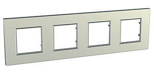 Schneider Electric MGU6.708.57 UNICA QUADRO РАМКА 4-постовая, ТИТАН