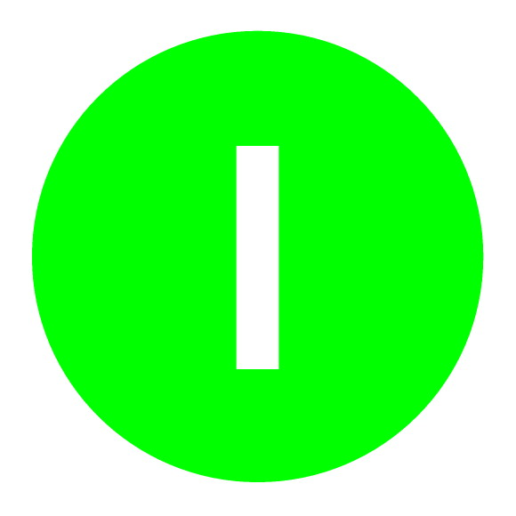 Кнопочный шильдик , выступающий зеленые, I (M22-XDH-G-X1)