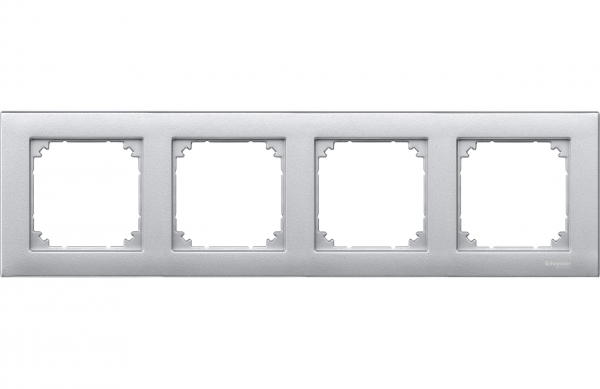 Schneider Electric MTN486460 MERTEN M-Plan РАМКА 4 поста, АЛЮМИНИЙ SM