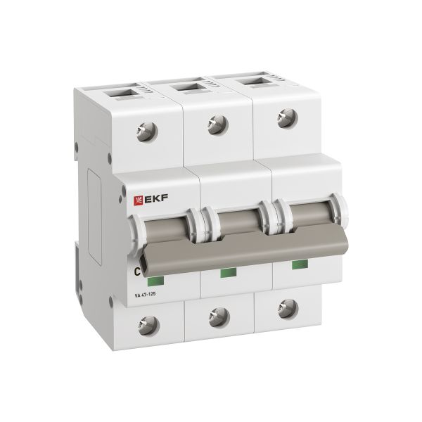EKF mcb47125-3-63C Автоматический выключатель ВА 47-125 3P 63А (C) 15кА PROXIMA EKF