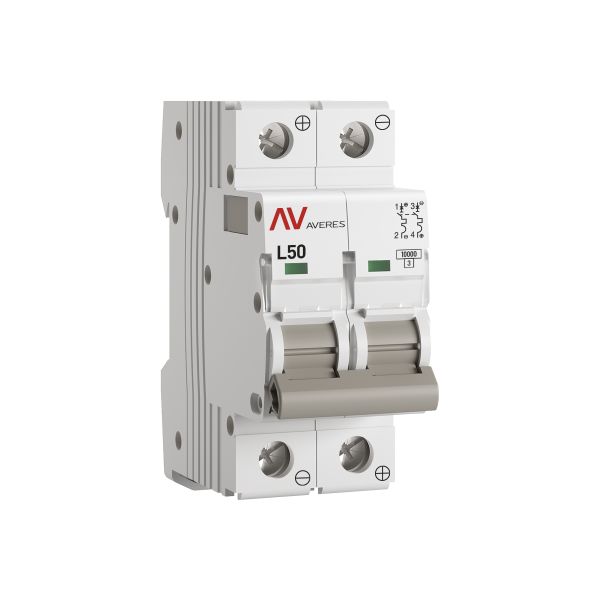 EKF mcb10-DC-2-50L-av Выключатель автоматический AV-10 DC 2P 50A (L) 10kA EKF AVERES EKF mcb10-DC-2-50L-av Выключатель автоматический AV-10 DC 2P 50A (L) 10kA EKF AVERES