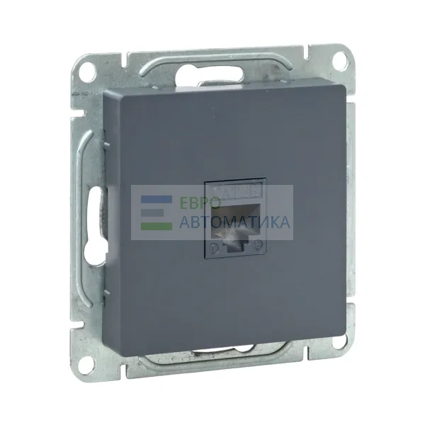 EKF UP1-SOG-RJ45-5 Механизм розетки RJ45 (cat5), графит Эпика EKF