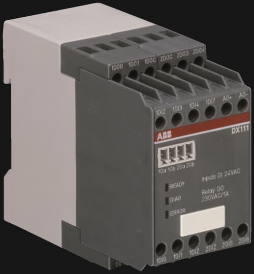 ABB 1SAJ611000R0101 Модуль В/В UMC100, 8DI =24/4DO-Реле/1AO, DX111