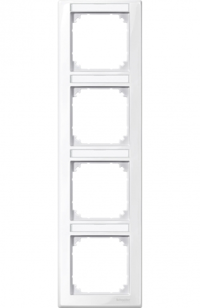 Schneider Electric MTN470419 MERTEN M-Smart РАМКА 4 поста с полем д/надп. верт. устан. ПОЛ.БЕЛЫЙ, SM