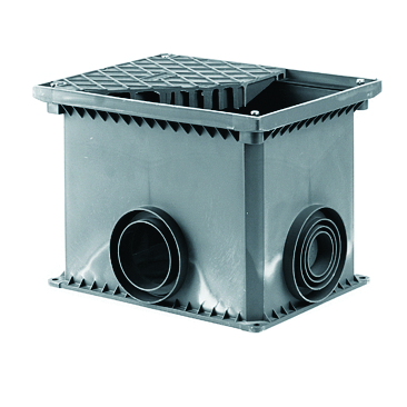 DKC 025003 Смотровой переходной колодец без дна для двустенных труб, 335х240х255мм