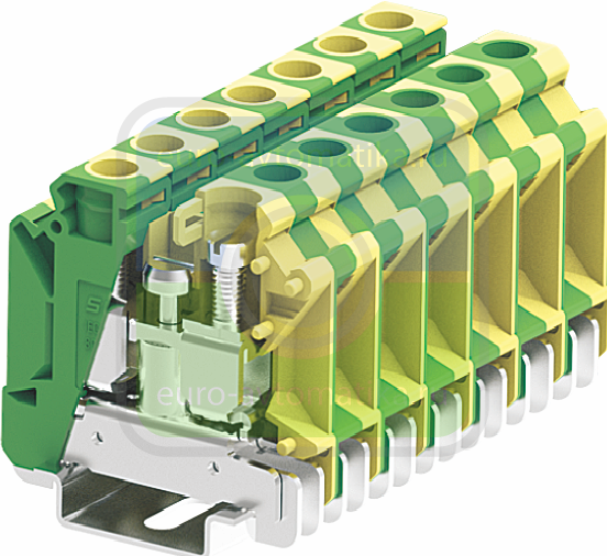 SUPU 316993 Клемма SUK 1-1 земля винтовая, сечение 16 мм. кв., желто-зеленая