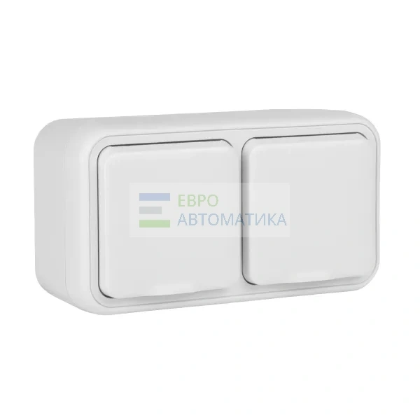 EKF BT1-SOW-211 Розетка, двухместная, ОП, винтовые клеммы белый, Бронто EKF
