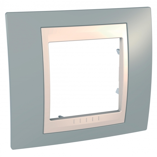 Schneider Electric MGU6.002.565 UNICA ХАМЕЛЕОН РАМКА 1-постовая, БЕЖЕВЫЙ/ СЕРЫЙ