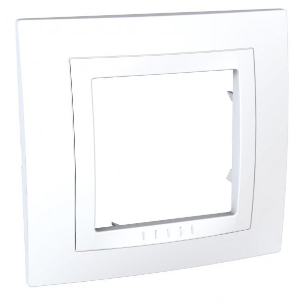Schneider Electric MGU2.002.18M UNICA РАМКА моноблок, 1-постовая, БЕЛЫЙ