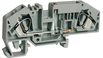 UPUN 421135 Клемма пружинная с автомобильным предохранителем UJ5-6CW/RD