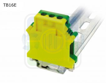 Провенто TB16E Клемма винтовая проходная 2 контакта 16 мм2, заземляющая