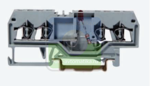 SUPU 215943 Клемма ТА 2-2 плоско-пруж. зажим (маркировка по центру), сеч. 1.5мм2, сер., шт SUPU 215943 Клемма ТА 2-2 плоско-пруж. зажим (маркировка по центру), сеч. 1.5мм2, сер., шт
