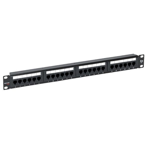 EKF TRP-PPNL-5EUTP-C1U24 Патч-панель TERACOM PRO 19'' Cat.5E 1U неэкранированная UTP 24 порта RJ-45 Dual IDC с органайзером
