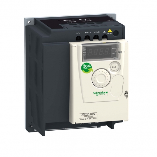 Schneider Electric ATV12PU15M3 ПРЕОБР ЧАСТОТЫ ATV12 1.5КВТ 240В 3Ф
