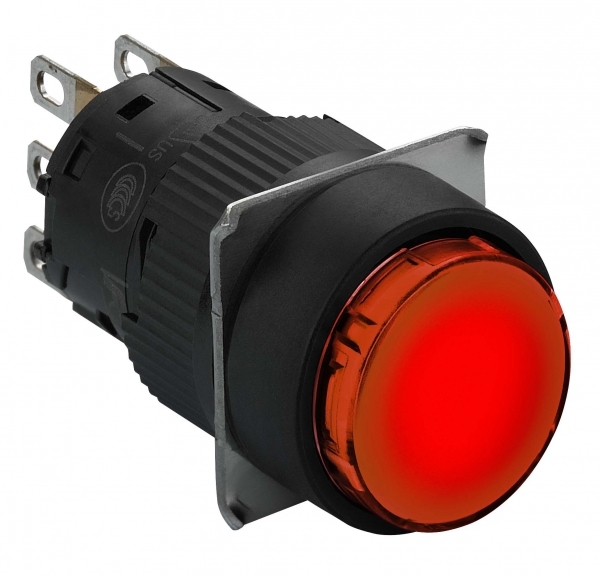 Schneider Electric XB6EAA41P КНОПКА КРАСНАЯ, 16 ММ, ПРУЖИННЫЙ ВОЗВРАТ, КРУГЛАЯ