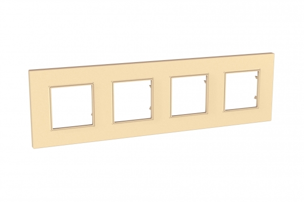 Schneider Electric MGU4.708.36 UNICA QUADRO РАМКА 4-постовая, КАРАМЕЛЬ