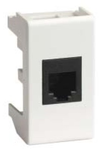 DKC 45048 Ком.роз. RJ45 кат.5e экран., 8P8C,  Viva, белая, 1мод