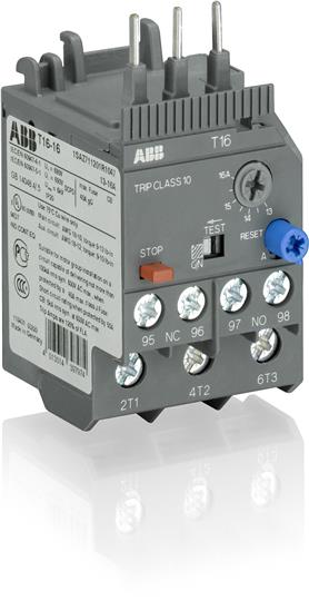 ABB 1SAZ711201R1005 Реле перегрузки тепловое T16-0.13 диапазон уставки 0,1А…0,13А для контакторов типа B6, B7