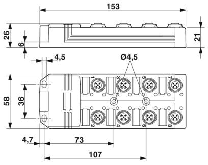 Phoenix contact 1517042 SACB-8/ 8- 5,0PUR SCO Коробка датчика и исполнительного элемента